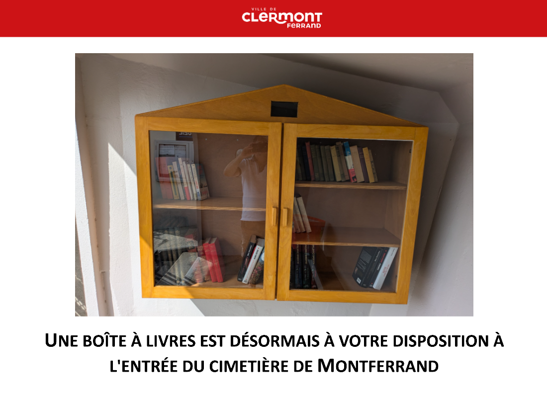 Montferrand : mise en place d'une boîte à livres